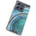 Turquoise Watercolor Geode Moto G Play 5G (2025) Clear Case